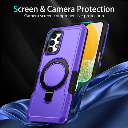 For Samsung Galaxy A13 5G / A13 4G Case Slim-Fit TPU+PC 2-in-1 Ring Kickstand Phone Back Shell