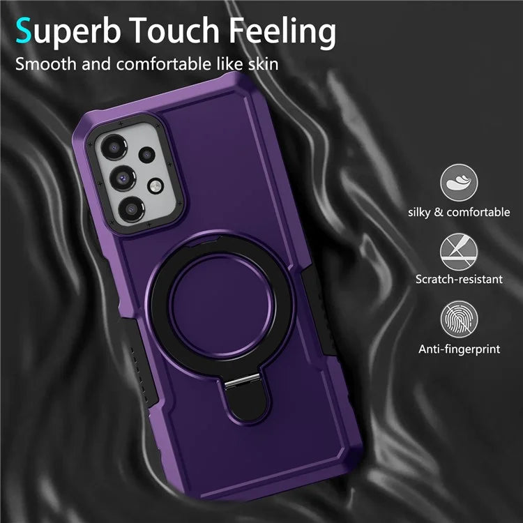 For Samsung Galaxy A13 5G / A13 4G Case Slim-Fit TPU+PC 2-in-1 Ring Kickstand Phone Back Shell
