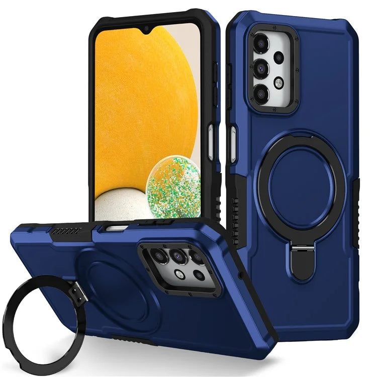 For Samsung Galaxy A13 5G / A13 4G Case Slim-Fit TPU+PC 2-in-1 Ring Kickstand Phone Back Shell