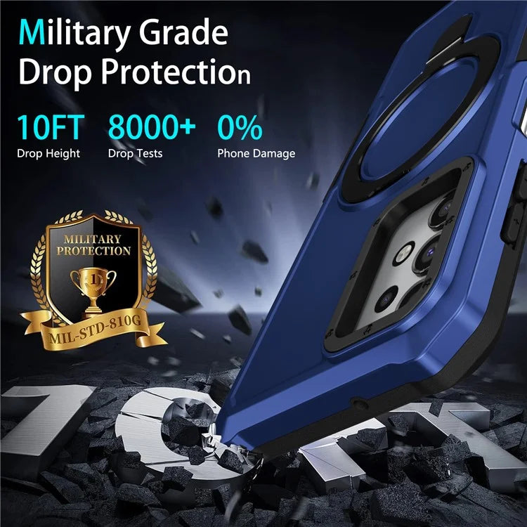 For Samsung Galaxy A13 5G / A13 4G Case Slim-Fit TPU+PC 2-in-1 Ring Kickstand Phone Back Shell