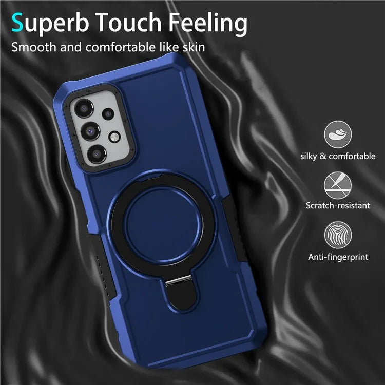 For Samsung Galaxy A13 5G / A13 4G Case Slim-Fit TPU+PC 2-in-1 Ring Kickstand Phone Back Shell