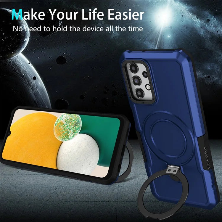 For Samsung Galaxy A13 5G / A13 4G Case Slim-Fit TPU+PC 2-in-1 Ring Kickstand Phone Back Shell
