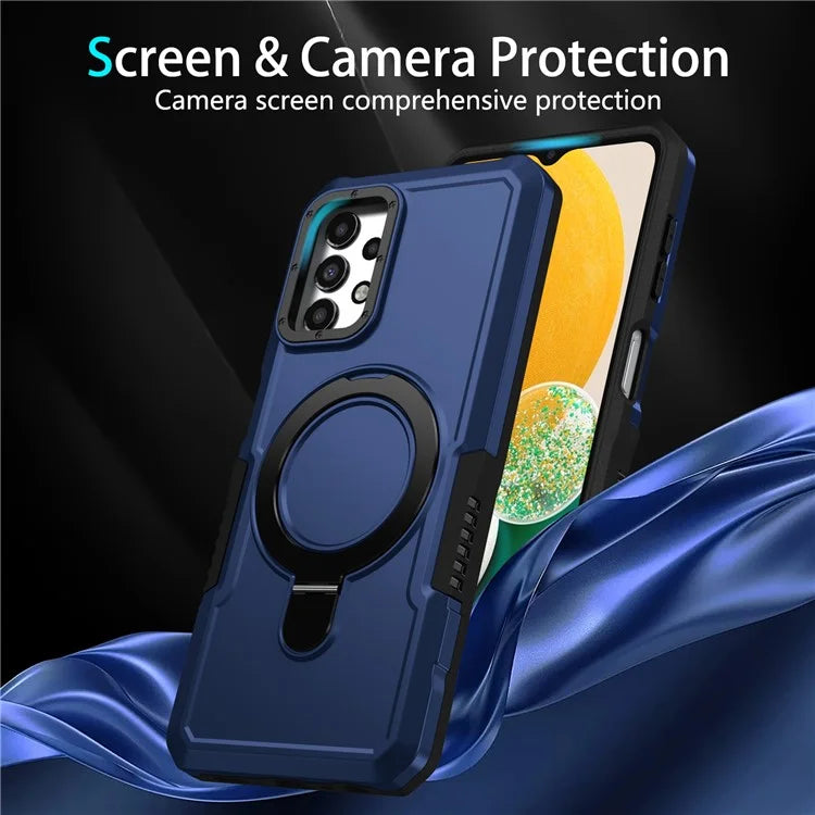 For Samsung Galaxy A13 5G / A13 4G Case Slim-Fit TPU+PC 2-in-1 Ring Kickstand Phone Back Shell