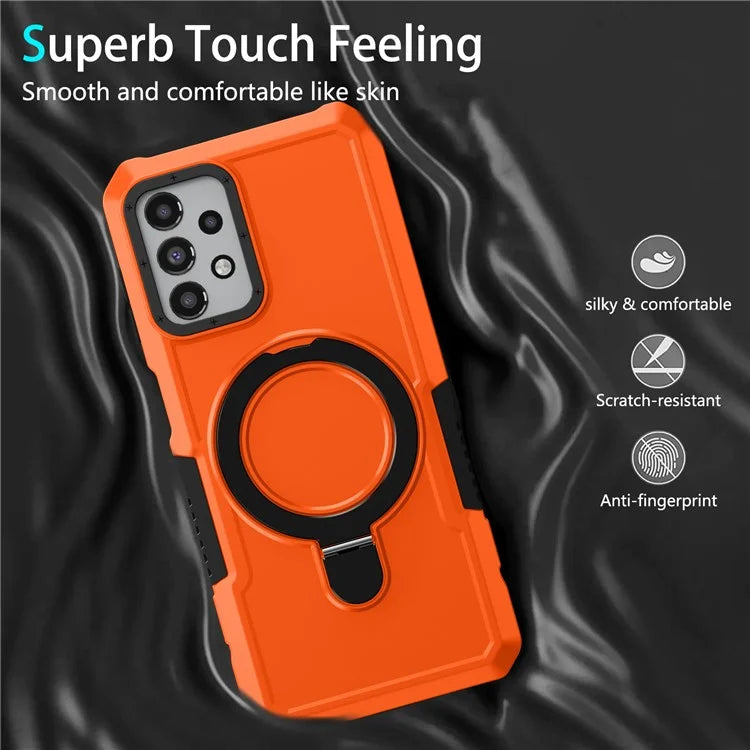 For Samsung Galaxy A13 5G / A13 4G Case Slim-Fit TPU+PC 2-in-1 Ring Kickstand Phone Back Shell