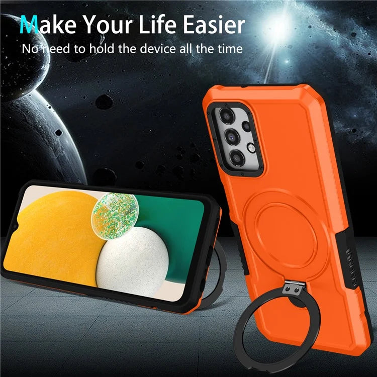 For Samsung Galaxy A13 5G / A13 4G Case Slim-Fit TPU+PC 2-in-1 Ring Kickstand Phone Back Shell