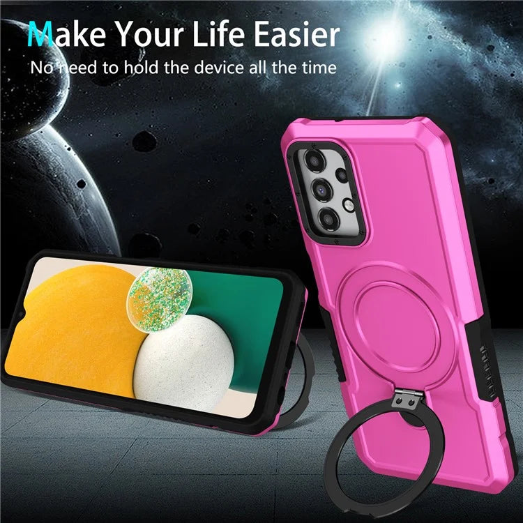 For Samsung Galaxy A13 5G / A13 4G Case Slim-Fit TPU+PC 2-in-1 Ring Kickstand Phone Back Shell