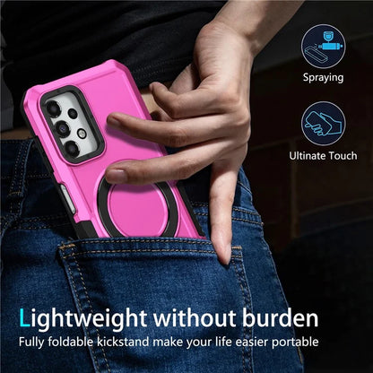 For Samsung Galaxy A13 5G / A13 4G Case Slim-Fit TPU+PC 2-in-1 Ring Kickstand Phone Back Shell