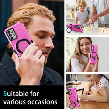 For Samsung Galaxy A13 5G / A13 4G Case Slim-Fit TPU+PC 2-in-1 Ring Kickstand Phone Back Shell