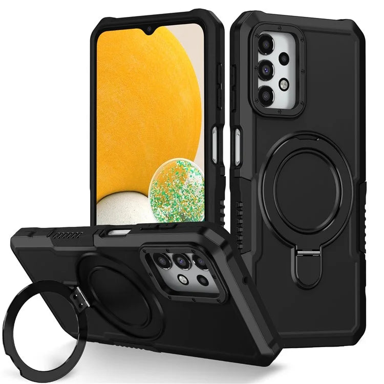 For Samsung Galaxy A13 5G / A13 4G Case Slim-Fit TPU+PC 2-in-1 Ring Kickstand Phone Back Shell