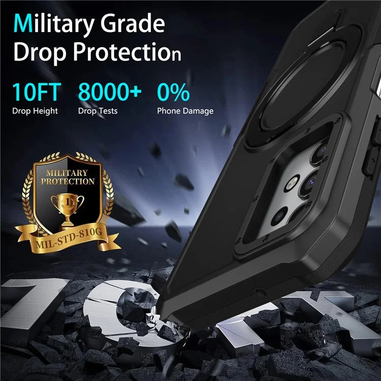 For Samsung Galaxy A13 5G / A13 4G Case Slim-Fit TPU+PC 2-in-1 Ring Kickstand Phone Back Shell