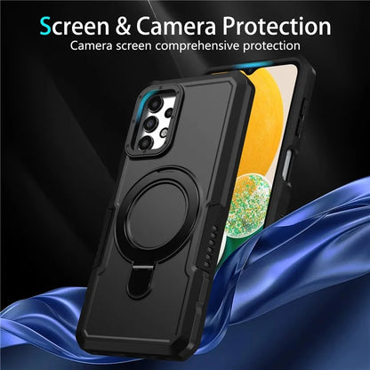 For Samsung Galaxy A13 5G / A13 4G Case Slim-Fit TPU+PC 2-in-1 Ring Kickstand Phone Back Shell