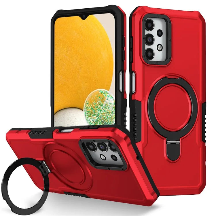 For Samsung Galaxy A13 5G / A13 4G Case Slim-Fit TPU+PC 2-in-1 Ring Kickstand Phone Back Shell