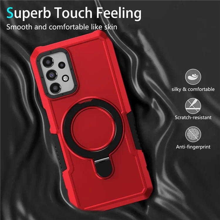 For Samsung Galaxy A13 5G / A13 4G Case Slim-Fit TPU+PC 2-in-1 Ring Kickstand Phone Back Shell