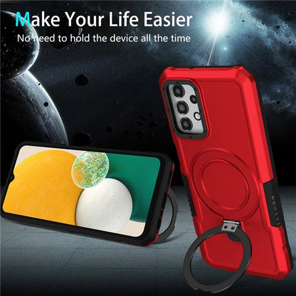 For Samsung Galaxy A13 5G / A13 4G Case Slim-Fit TPU+PC 2-in-1 Ring Kickstand Phone Back Shell