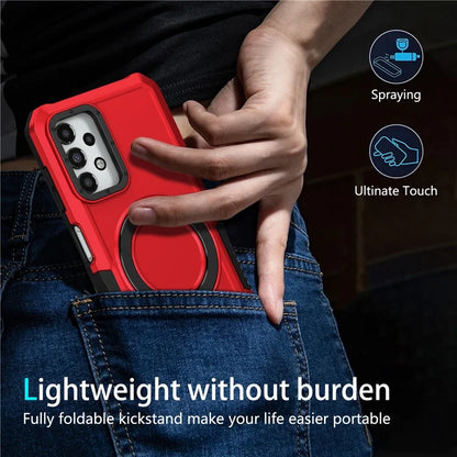 For Samsung Galaxy A13 5G / A13 4G Case Slim-Fit TPU+PC 2-in-1 Ring Kickstand Phone Back Shell