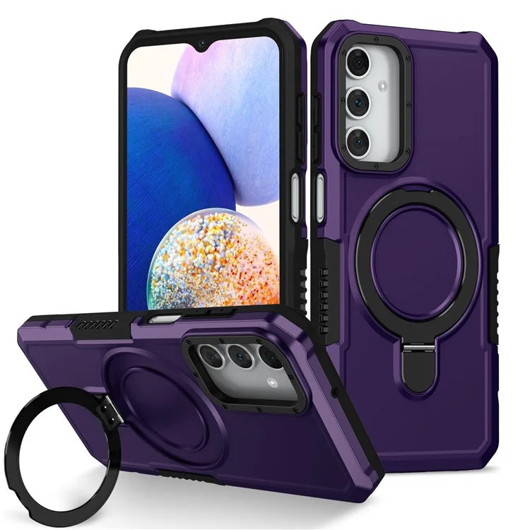 For Samsung Galaxy A15 4G / A15 5G Cell Phone Case Hybrid TPU+PC Ring Holder Kickstand Cover