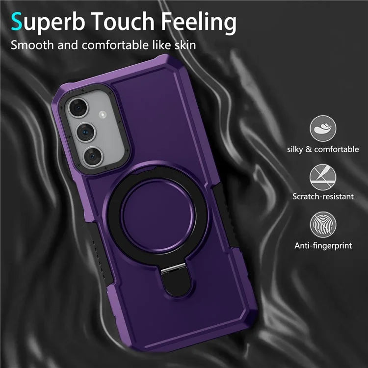 For Samsung Galaxy A15 4G / A15 5G Cell Phone Case Hybrid TPU+PC Ring Holder Kickstand Cover