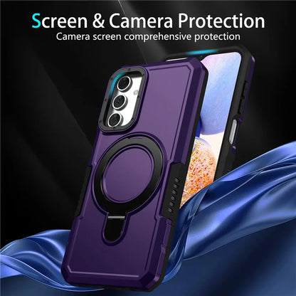 For Samsung Galaxy A15 4G / A15 5G Cell Phone Case Hybrid TPU+PC Ring Holder Kickstand Cover