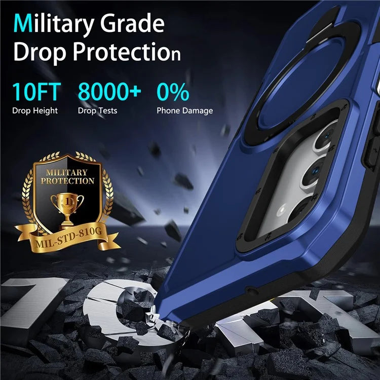 For Samsung Galaxy A15 4G / A15 5G Cell Phone Case Hybrid TPU+PC Ring Holder Kickstand Cover