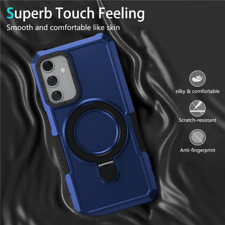 For Samsung Galaxy A15 4G / A15 5G Cell Phone Case Hybrid TPU+PC Ring Holder Kickstand Cover