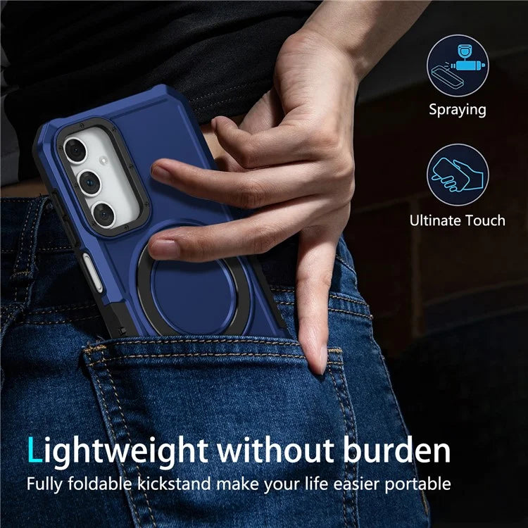 For Samsung Galaxy A15 4G / A15 5G Cell Phone Case Hybrid TPU+PC Ring Holder Kickstand Cover