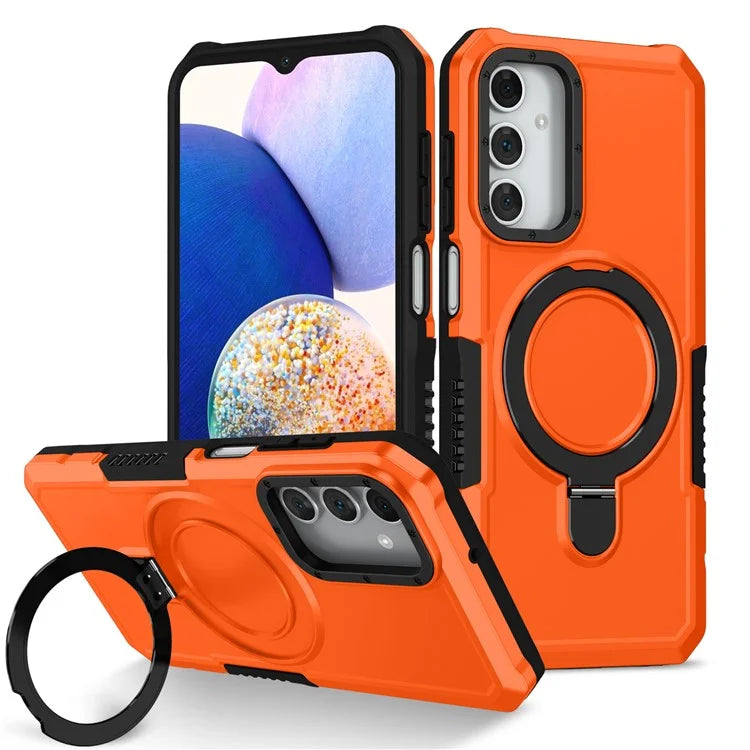 For Samsung Galaxy A15 4G / A15 5G Cell Phone Case Hybrid TPU+PC Ring Holder Kickstand Cover
