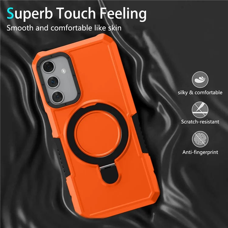 For Samsung Galaxy A15 4G / A15 5G Cell Phone Case Hybrid TPU+PC Ring Holder Kickstand Cover