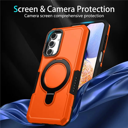 For Samsung Galaxy A15 4G / A15 5G Cell Phone Case Hybrid TPU+PC Ring Holder Kickstand Cover