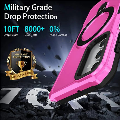 For Samsung Galaxy A15 4G / A15 5G Cell Phone Case Hybrid TPU+PC Ring Holder Kickstand Cover