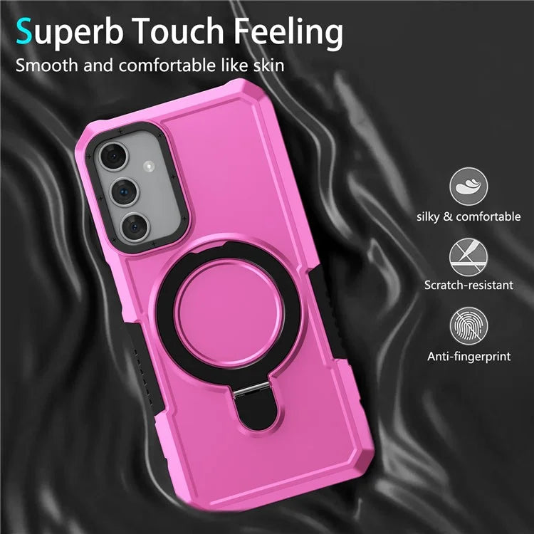For Samsung Galaxy A15 4G / A15 5G Cell Phone Case Hybrid TPU+PC Ring Holder Kickstand Cover