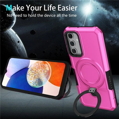 For Samsung Galaxy A15 4G / A15 5G Cell Phone Case Hybrid TPU+PC Ring Holder Kickstand Cover