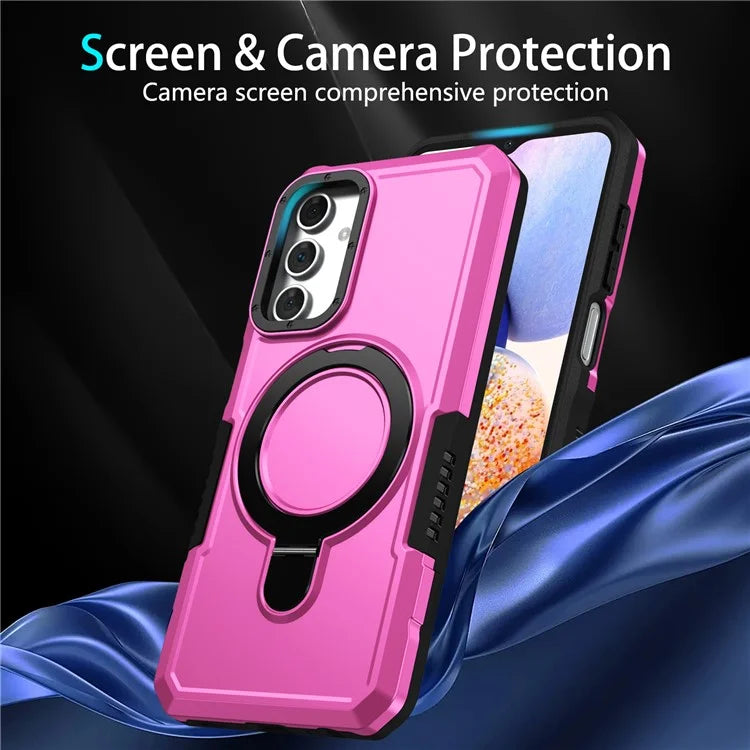 For Samsung Galaxy A15 4G / A15 5G Cell Phone Case Hybrid TPU+PC Ring Holder Kickstand Cover
