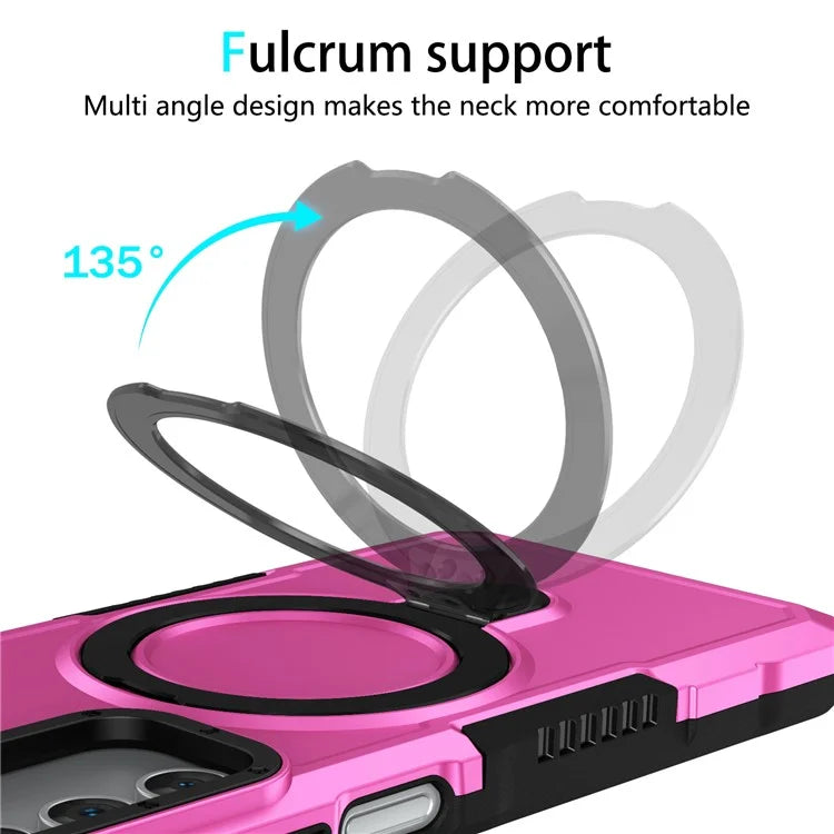 For Samsung Galaxy A15 4G / A15 5G Cell Phone Case Hybrid TPU+PC Ring Holder Kickstand Cover