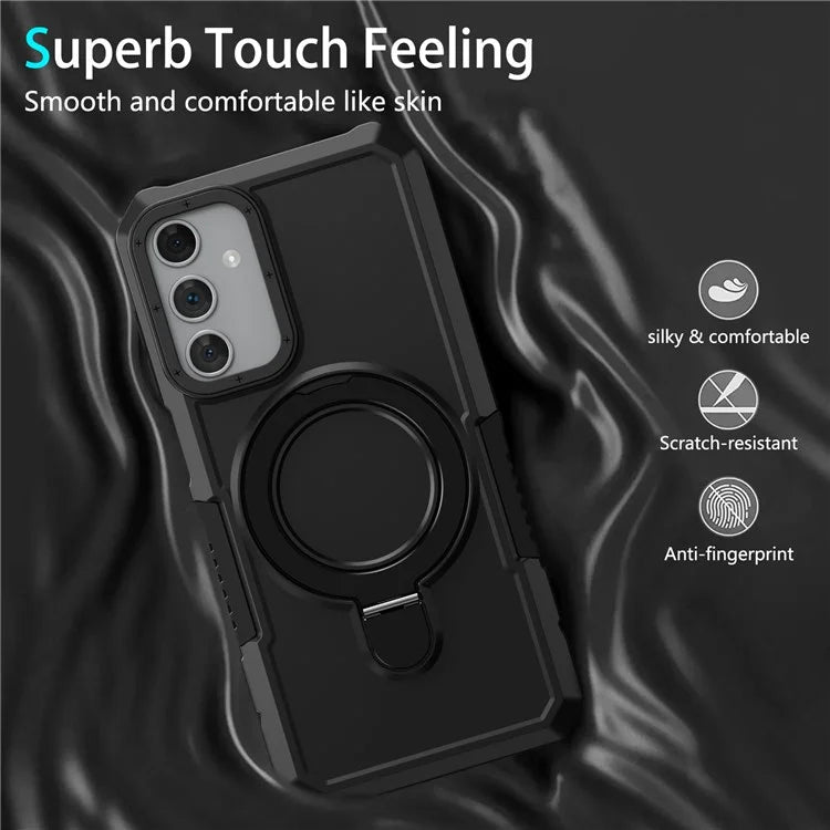 For Samsung Galaxy A15 4G / A15 5G Cell Phone Case Hybrid TPU+PC Ring Holder Kickstand Cover