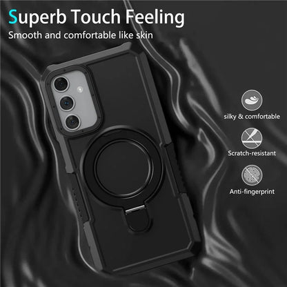For Samsung Galaxy A15 4G / A15 5G Cell Phone Case Hybrid TPU+PC Ring Holder Kickstand Cover