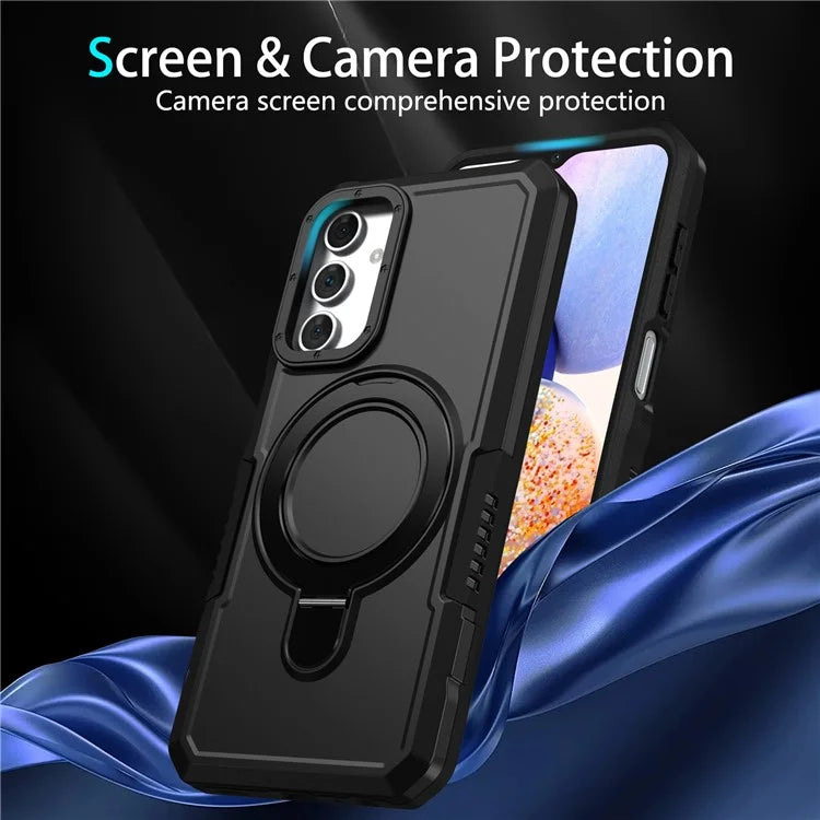 For Samsung Galaxy A15 4G / A15 5G Cell Phone Case Hybrid TPU+PC Ring Holder Kickstand Cover
