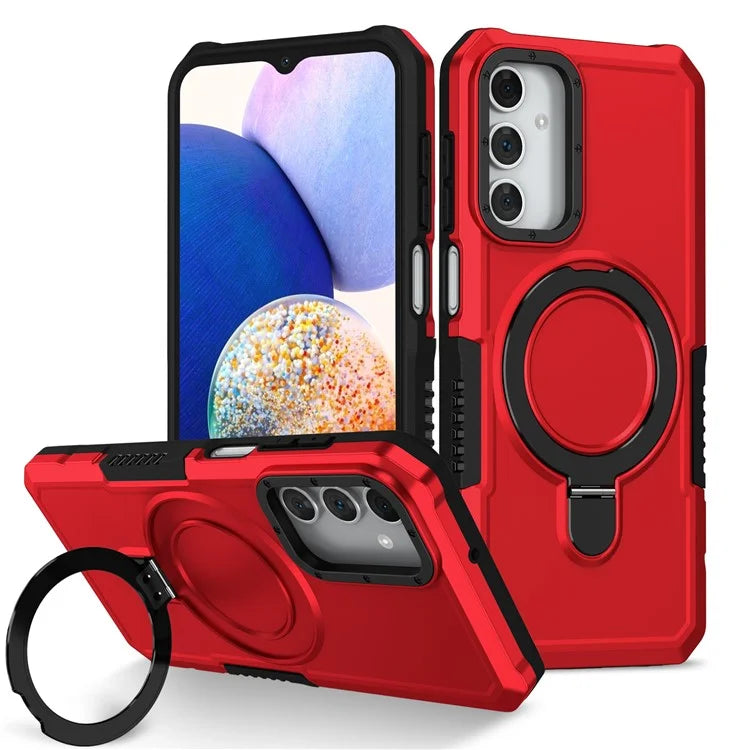 For Samsung Galaxy A15 4G / A15 5G Cell Phone Case Hybrid TPU+PC Ring Holder Kickstand Cover