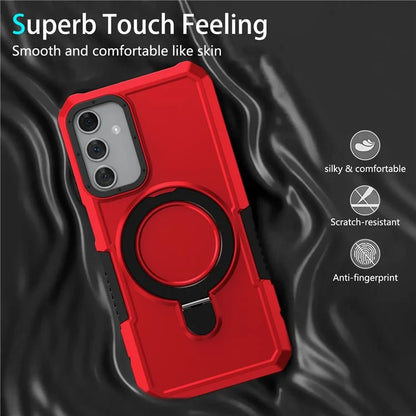 For Samsung Galaxy A15 4G / A15 5G Cell Phone Case Hybrid TPU+PC Ring Holder Kickstand Cover