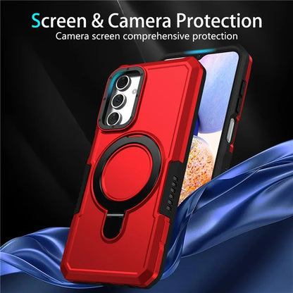 For Samsung Galaxy A15 4G / A15 5G Cell Phone Case Hybrid TPU+PC Ring Holder Kickstand Cover