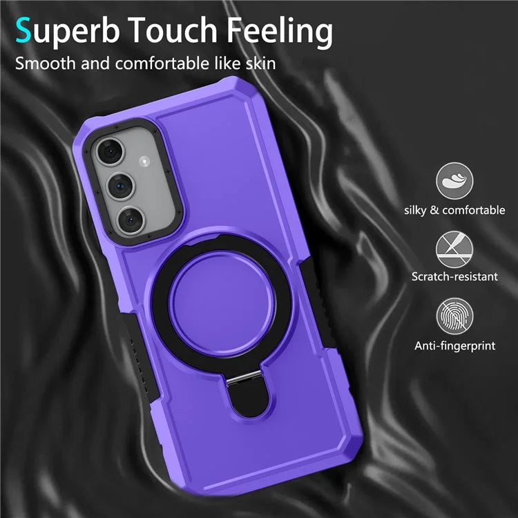 For Samsung Galaxy A15 4G / A15 5G Cell Phone Case Hybrid TPU+PC Ring Holder Kickstand Cover