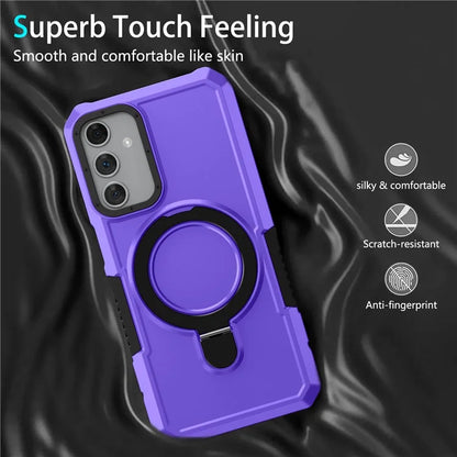 For Samsung Galaxy A15 4G / A15 5G Cell Phone Case Hybrid TPU+PC Ring Holder Kickstand Cover