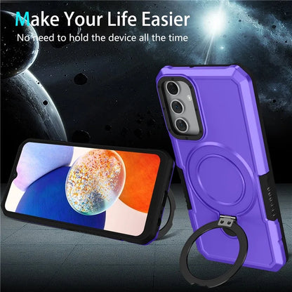 For Samsung Galaxy A15 4G / A15 5G Cell Phone Case Hybrid TPU+PC Ring Holder Kickstand Cover