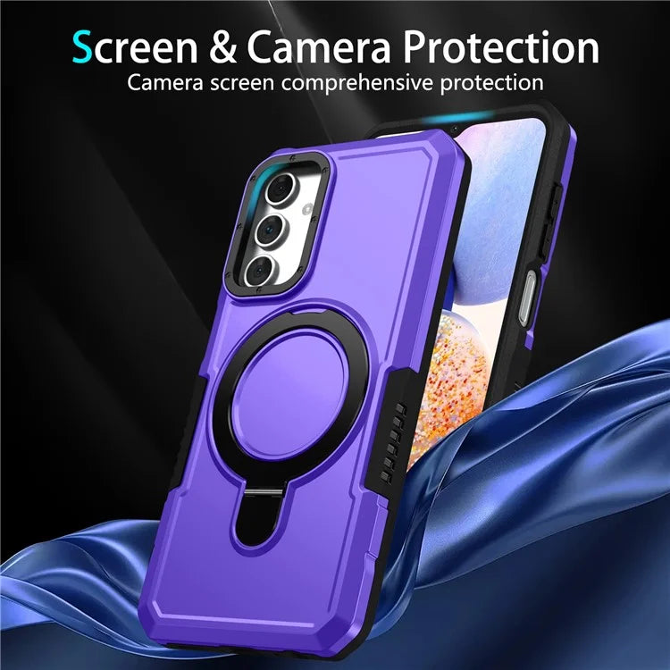 For Samsung Galaxy A15 4G / A15 5G Cell Phone Case Hybrid TPU+PC Ring Holder Kickstand Cover