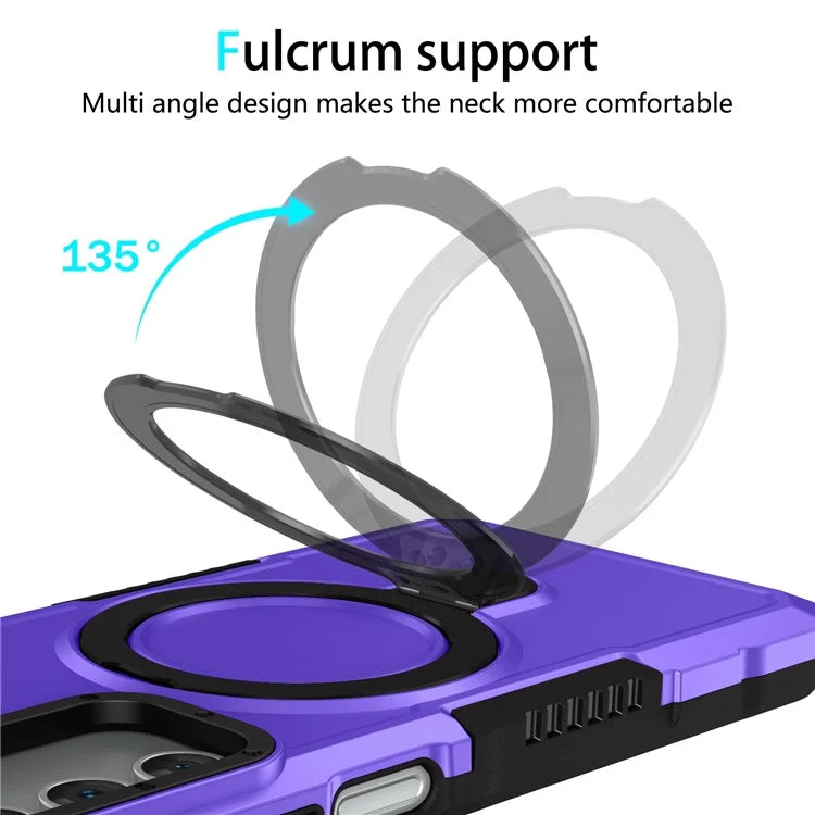 For Samsung Galaxy A15 4G / A15 5G Cell Phone Case Hybrid TPU+PC Ring Holder Kickstand Cover