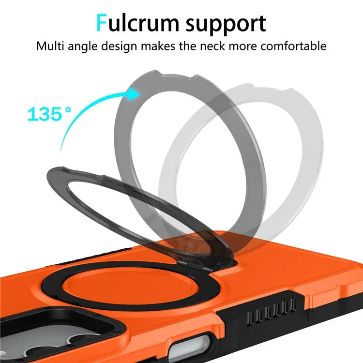 For Samsung Galaxy A05s 4G Cell Phone Case TPU+PC 2-in-1 Ring Kickstand Protective Shell