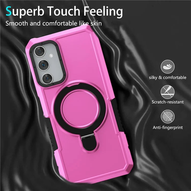 For Samsung Galaxy A05s 4G Cell Phone Case TPU+PC 2-in-1 Ring Kickstand Protective Shell