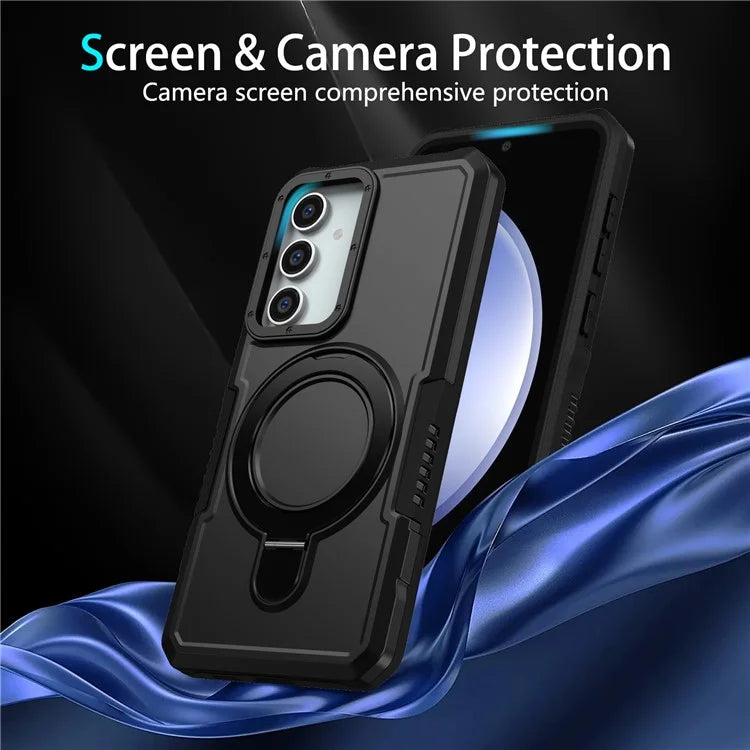For Samsung Galaxy S23 FE Case Hybrid TPU+PC Kickstand Anti-scratch Phone Protector