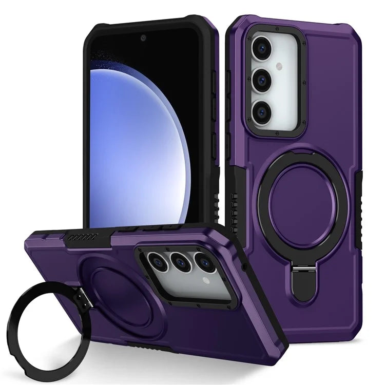 For Samsung Galaxy S23 FE Case Hybrid TPU+PC Kickstand Anti-scratch Phone Protector