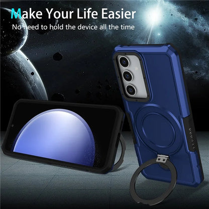 For Samsung Galaxy S23 FE Case Hybrid TPU+PC Kickstand Anti-scratch Phone Protector