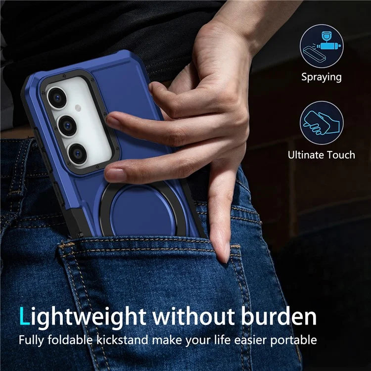 For Samsung Galaxy S23 FE Case Hybrid TPU+PC Kickstand Anti-scratch Phone Protector